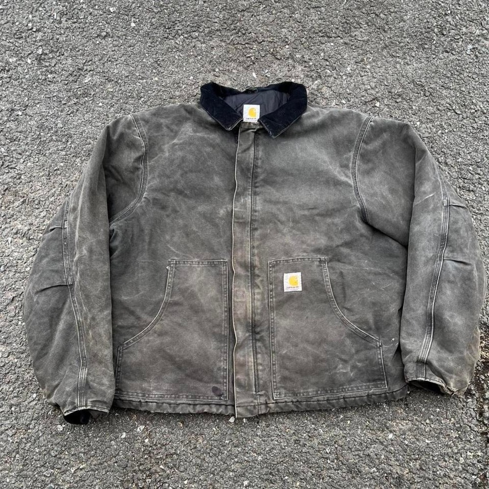 1990s Sun-faded Carhartt Detroit Jacket size XXL